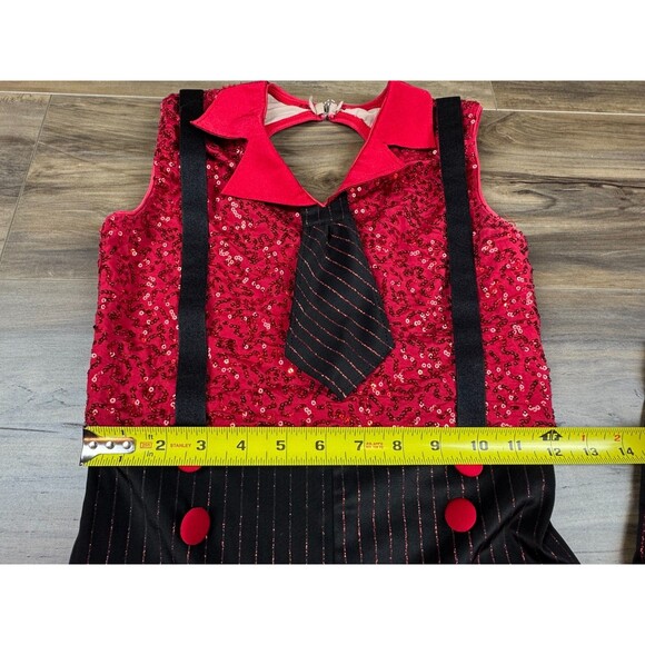 Revolution Minnie the Moocher Costume Black And Red Sequins Pinstripe SZ S - Picture 6 of 9
